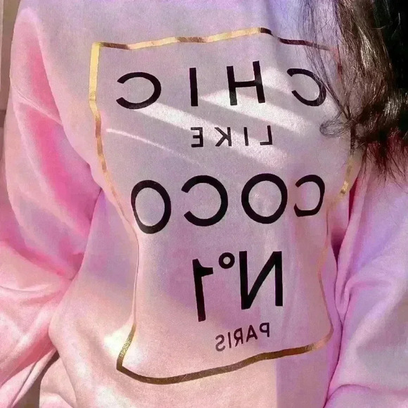 Pink Chic Like Coco Sweatshirts - Picture 2 of 2
